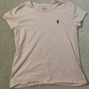 Light pink women’s polo Ralph Lauren t shirt.